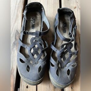 JBU by Jambu Sydney Blue Faux Leather Mary Janes Memory Foam Shoes Sz 7M Womens